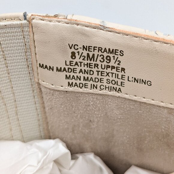 Vince Camuto Women Frames White Leather Platform Festival Zip Ankle Boots sz 8.5 - Picture 11 of 11